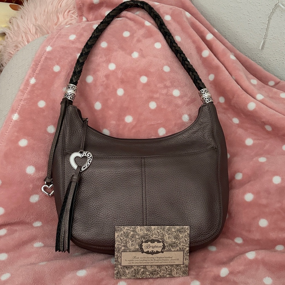 Brighton Barbados Metallic Leather Shoulder Bag NWT